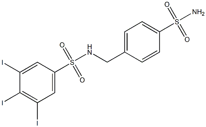 4-[[(3,4,5-Triiodophenylsulfonyl)amino]methyl]benzenesulfonamide Struktur