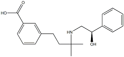 3-[3-[[(R)-2-Phenyl-2-hydroxyethyl]amino]-3-methylbutyl]benzoic acid Struktur