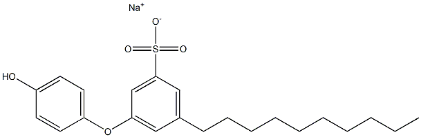 4'-Hydroxy-5-decyl[oxybisbenzene]-3-sulfonic acid sodium salt Structure