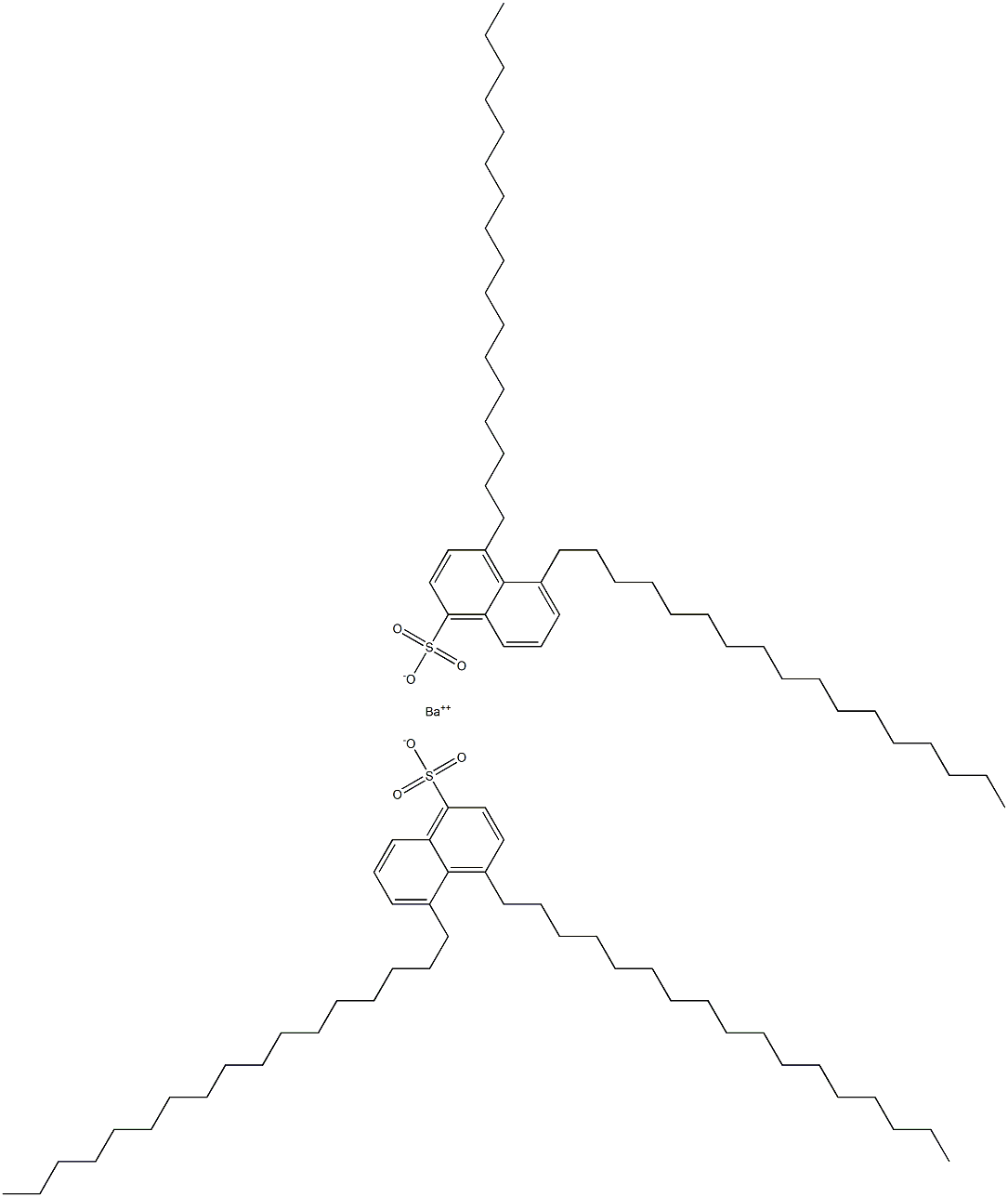 Bis(4,5-diheptadecyl-1-naphthalenesulfonic acid)barium salt Struktur