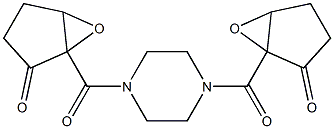 2,2'-(Piperazine-1,4-diyl)dicarbonylbis(2,3-epoxy-1-cyclopentanone) Struktur