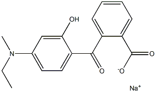 o-[2-Hydroxy-4-(N-methyl-N-ethylamino)benzoyl]benzoic acid sodium salt Struktur