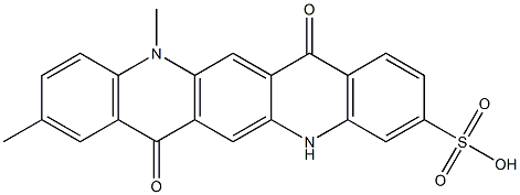 5,7,12,14-Tetrahydro-9,12-dimethyl-7,14-dioxoquino[2,3-b]acridine-3-sulfonic acid Struktur