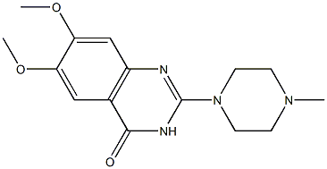 2-[4-Methyl-1-piperazinyl]-6,7-dimethoxyquinazolin-4(3H)-one Struktur