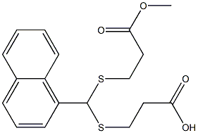 3,3'-[1-Naphthalenylmethylenebis(thio)]bis(propionic acid methyl) ester Struktur