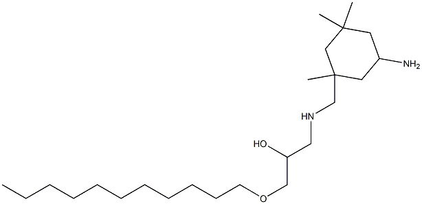 3-[[N-(2-Hydroxy-3-undecyloxypropyl)amino]methyl]-3,5,5-trimethylcyclohexylamine Struktur