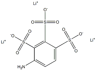 4-Amino-1,2,3-benzenetrisulfonic acid trilithium salt Struktur