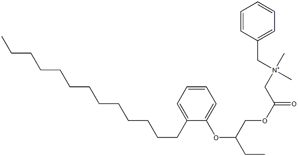 N,N-Dimethyl-N-benzyl-N-[[[2-(2-tridecylphenyloxy)butyl]oxycarbonyl]methyl]aminium Struktur