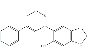 2-(1-Isopropylthio-3-phenyl-2-propenyl)-4,5-methylenedioxyphenol Struktur