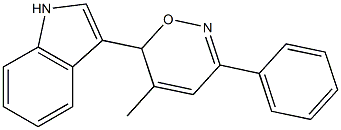 6-(1H-Indol-3-yl)-5-methyl-3-phenyl-6H-1,2-oxazine Struktur