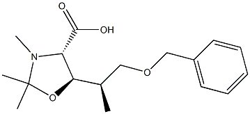 (4S,5R)-2,2,3-Trimethyl-5-[(1R)-2-benzyloxy-1-methylethyl]-4-oxazolidinecarboxylic acid Struktur