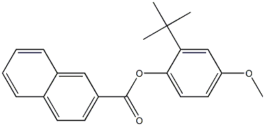 2-Naphthoic acid 2-tert-butyl-4-methoxyphenyl ester Struktur