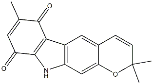 5,8-Dihydro-2,8,8-trimethyl-7-oxa-7H-benzo[b]carbazole-1,4-dione Struktur