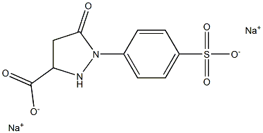 5-Oxo-1-(4-sulfophenyl)-3-pyrazolidinecarboxylic acid disodium salt Struktur