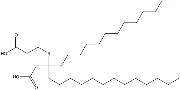 3-(2-Carboxyethylthio)-3-tridecylpalmitic acid Struktur