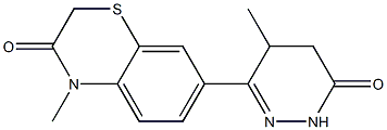 4-Methyl-7-[(1,4,5,6-tetrahydro-4-methyl-6-oxopyridazin)-3-yl]-2H-1,4-benzothiazin-3(4H)-one Struktur