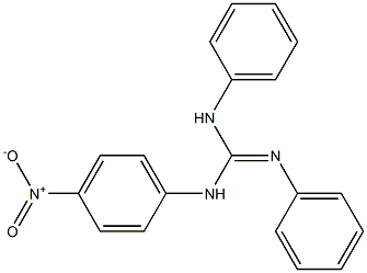 N-(4-Nitrophenyl)-N'-(phenyl)-N''-(phenyl)guanidine Struktur