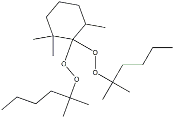 2,2,6-Trimethyl-1,1-bis(1,1-dimethylpentylperoxy)cyclohexane Struktur