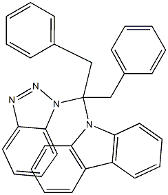 2-(1H-Benzotriazol-1-yl)-2-(9H-carbazol-9-yl)-1,3-diphenylpropane Struktur