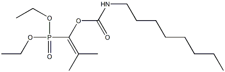 1-(Octylaminocarbonyloxy)-2-methyl-1-propenylphosphonic acid diethyl ester Struktur