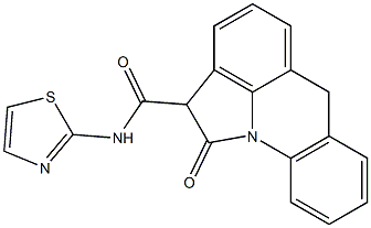 N-(2-Thiazolyl)-1,2-dihydro-1-oxo-6H-pyrrolo[3,2,1-de]acridine-2-carboxamide Struktur