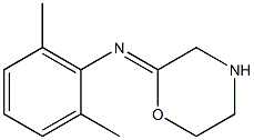 2-(2,6-Dimethylphenyl)iminotetrahydro-2H-1,4-oxazine Struktur