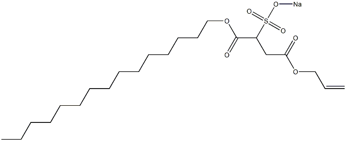 2-(Sodiosulfo)succinic acid 1-pentadecyl 4-(2-propenyl) ester Struktur