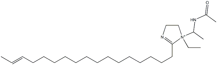 1-[1-(Acetylamino)ethyl]-1-ethyl-2-(15-heptadecenyl)-2-imidazoline-1-ium Structure