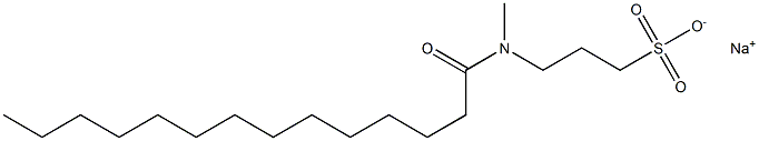 3-(N-Tetradecanoyl-N-methylamino)-1-propanesulfonic acid sodium salt Struktur