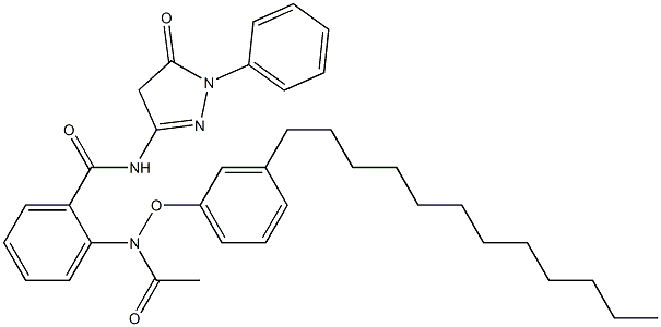 N-(1-Phenyl-5-oxo-2-pyrazolin-3-yl)-2-[(3-dodecylphenoxy)acetylamino]benzamide Struktur