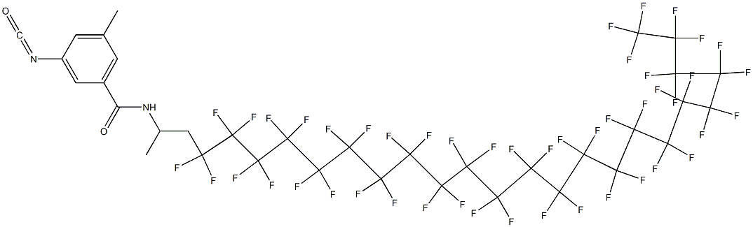 3-Isocyanato-5-methyl-N-[2-(heptatetracontafluorotricosyl)-1-methylethyl]benzamide Struktur