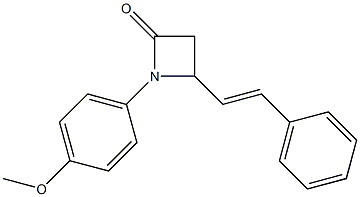 1-(4-Methoxyphenyl)-4-styrylazetidin-2-one Struktur