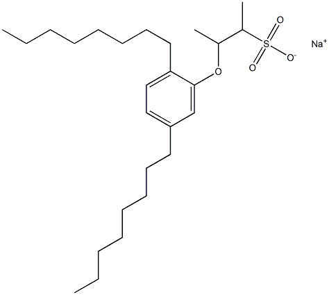 3-(2,5-Dioctylphenoxy)butane-2-sulfonic acid sodium salt Struktur