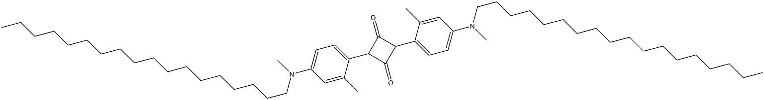 1,3-Bis[2-methyl-4-(N-methyl-N-octadecylamino)phenyl]cyclobutane-2,4-dione Struktur