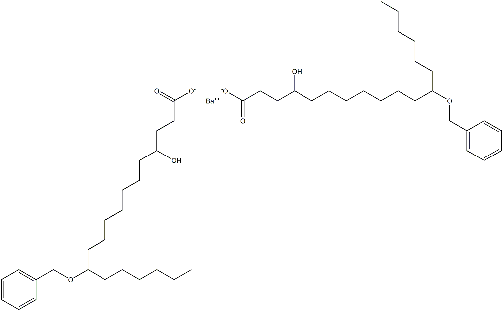 Bis(12-benzyloxy-4-hydroxystearic acid)barium salt Struktur