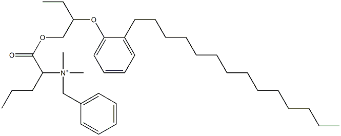 N,N-Dimethyl-N-benzyl-N-[1-[[2-(2-tetradecylphenyloxy)butyl]oxycarbonyl]butyl]aminium Struktur