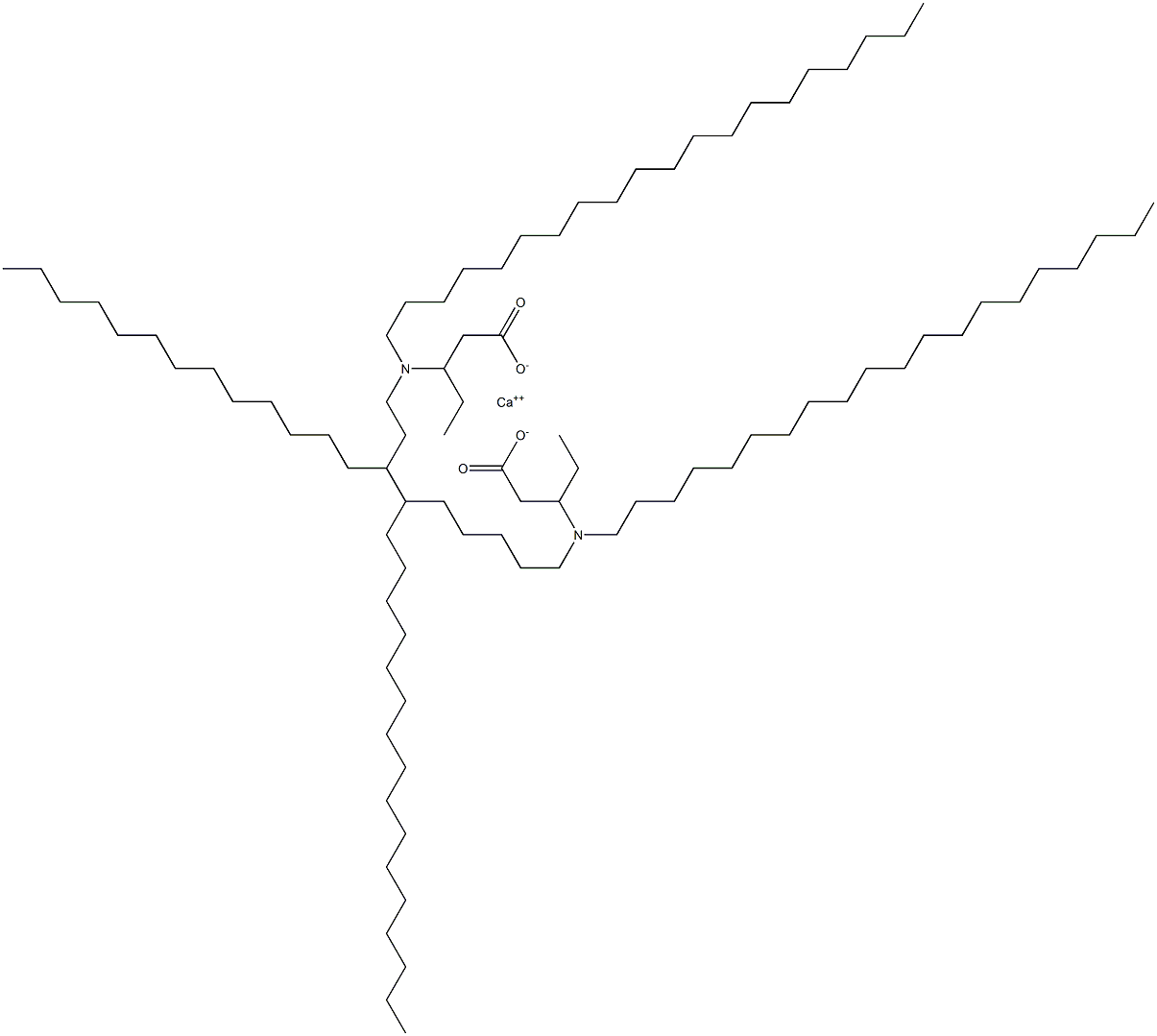 Bis[3-(diicosylamino)valeric acid]calcium salt Struktur