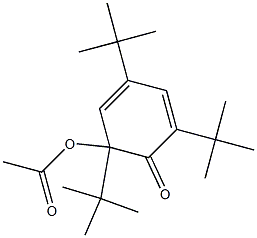 2-Acetoxy-2,4,6-tri-tert-butylcyclohexa-3,5-dien-1-one Struktur