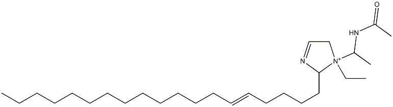 1-[1-(Acetylamino)ethyl]-1-ethyl-2-(5-nonadecenyl)-3-imidazoline-1-ium Struktur