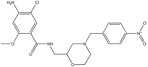 4-Amino-5-chloro-2-methoxy-N-[[4-(4-nitrobenzyl)-2-morpholinyl]methyl]benzamide Struktur