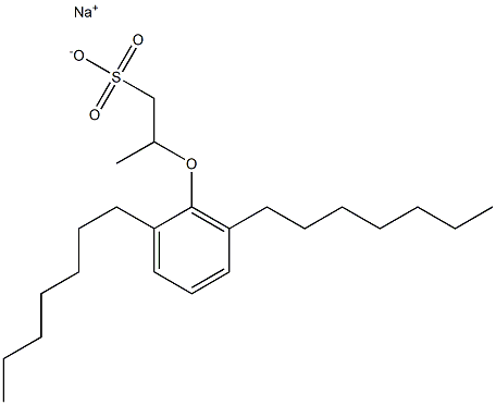 2-(2,6-Diheptylphenoxy)propane-1-sulfonic acid sodium salt Struktur