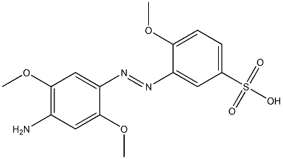 3-(4-Amino-2,5-dimethoxyphenylazo)-4-methoxybenzenesulfonic acid Struktur