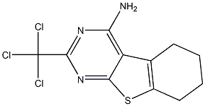 4-Amino-5,6,7,8-tetrahydro-2-trichloromethyl[1]benzothieno[2,3-d]pyrimidine Struktur