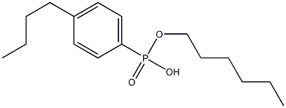 4-Butylphenylphosphonic acid hydrogen hexyl ester Struktur