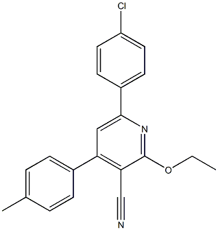 4-(p-Tolyl)-6-(4-chlorophenyl)-2-ethoxypyridine-3-carbonitrile Struktur