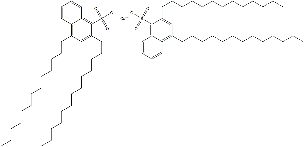 Bis(2,4-ditridecyl-1-naphthalenesulfonic acid)calcium salt Struktur