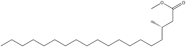 [S,(-)]-3-Methylnonadecanoic acid methyl ester Struktur