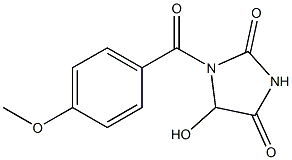 5-Hydroxy-1-(4-methoxybenzoyl)imidazolidine-2,4-dione Struktur