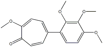 5-(2,3,4-Trimethoxyphenyl)-2-methoxy-2,4,6-cycloheptatriene-1-one Struktur