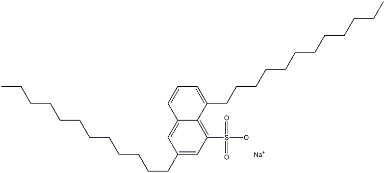 3,8-Didodecyl-1-naphthalenesulfonic acid sodium salt Struktur